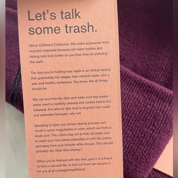 Girlfriend Collective Beanie NWT - Picture 5 of 5